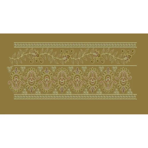 Scrolling Leaf Vine Medallion Panel Embroidery Design