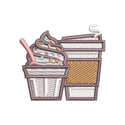 Ice Cream Embroidery Design