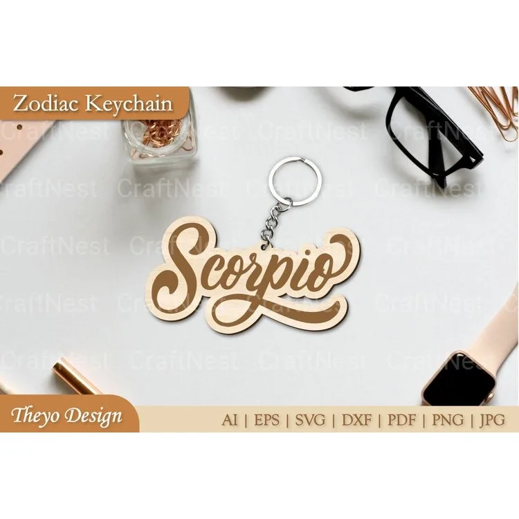 Zodiac Key Chain SVG Bundle
