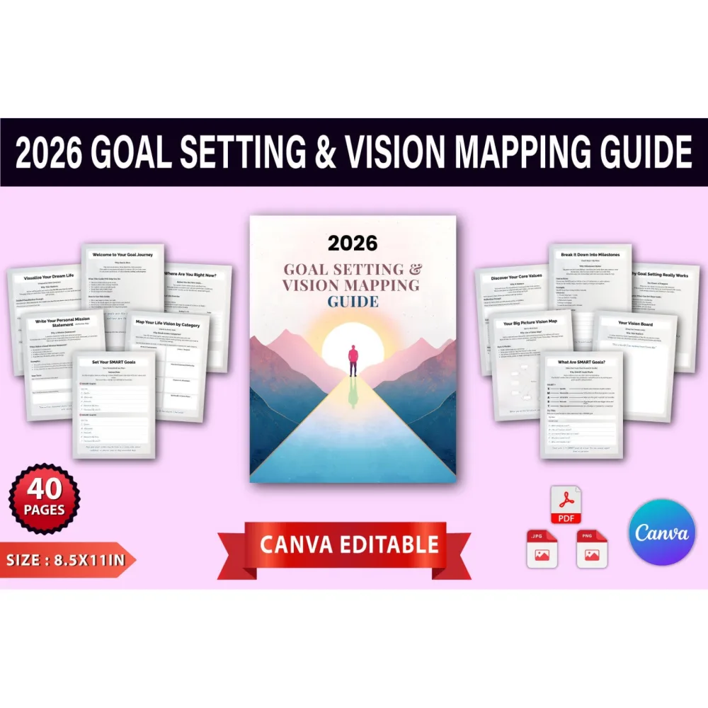 Goal Setting Vision Mapping Guide Planner