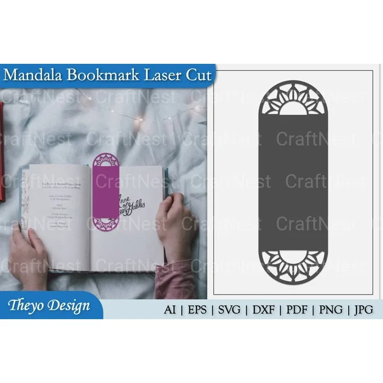 Mandala Bookmark SVG