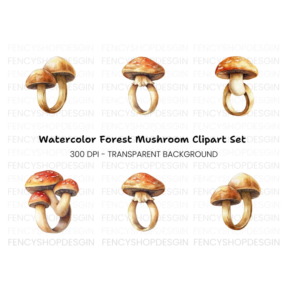 Mushroom Clipart Bundle