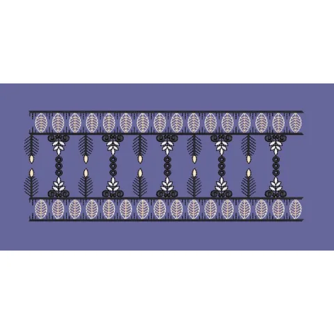 Tribal Geometric Column Border Embroidery Design