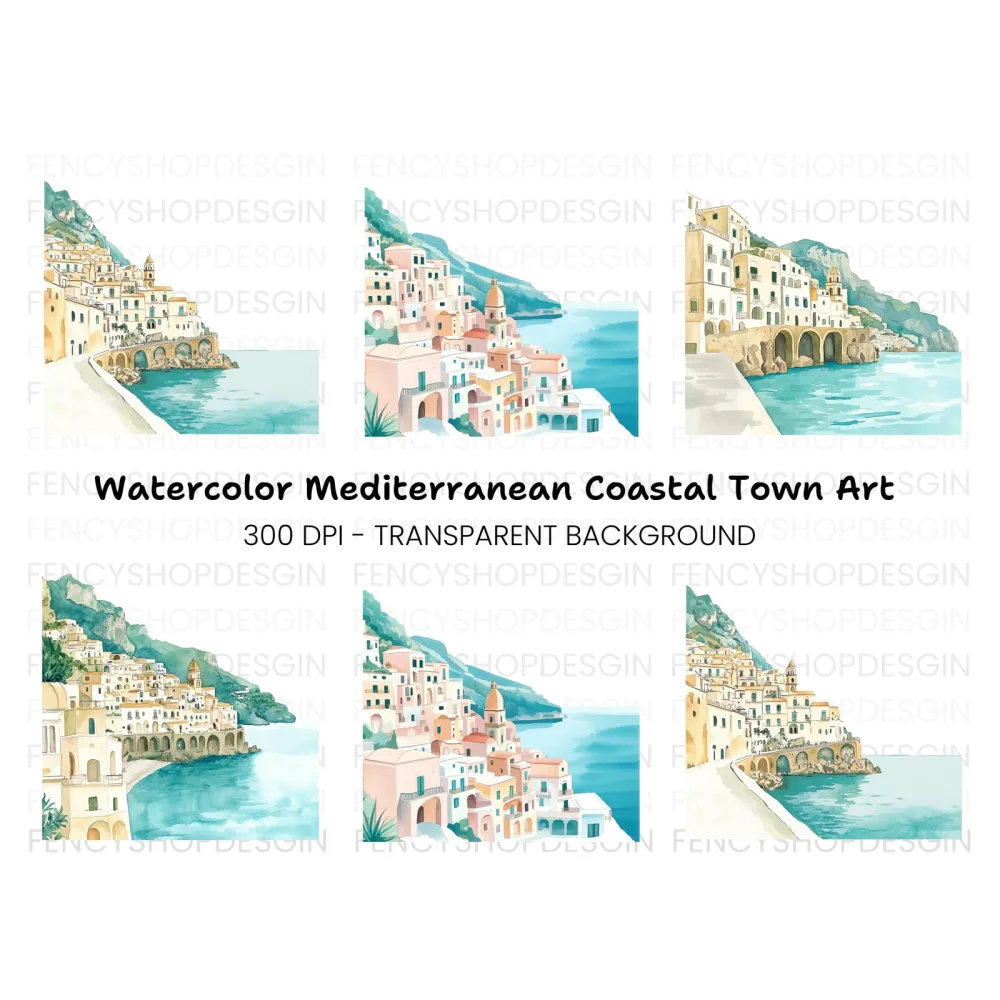 Amalfi Coast Clipart Bundle