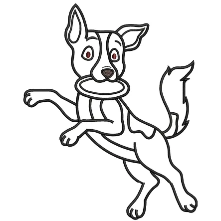 Dog Lines Embroidery Design