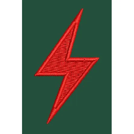 Lightning Bolt Embroidery Design