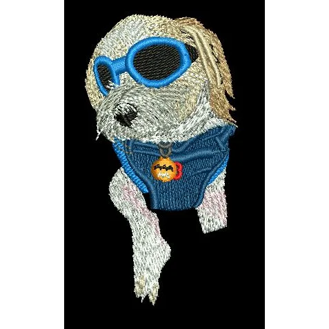 Cool Puppy Embroidery Design