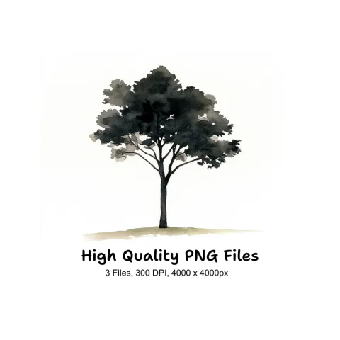 Abstract Tree Illustrations Clipart Bundle