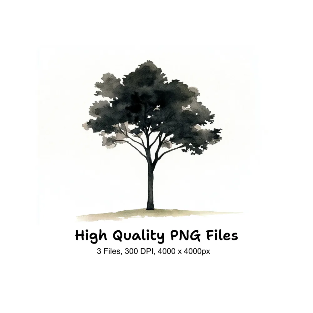 Abstract Tree Illustrations Clipart Bundle