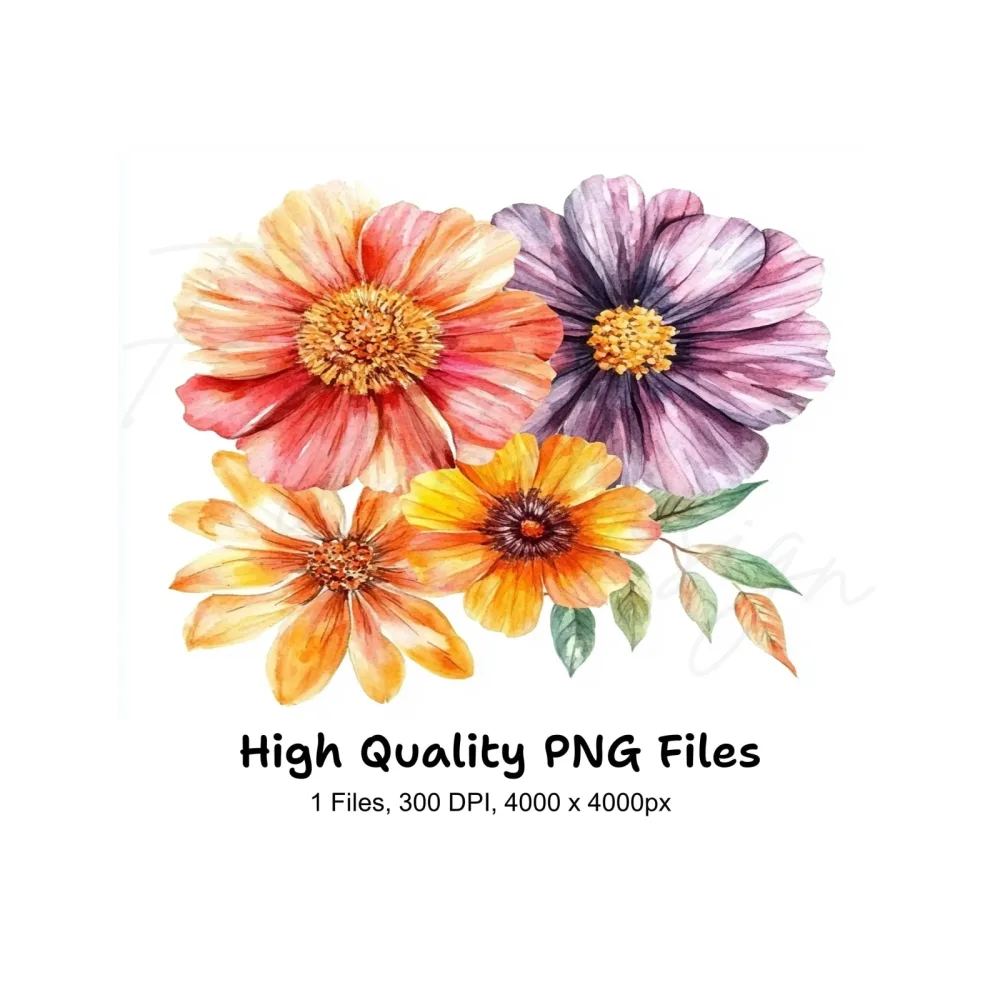 Floral Bouquet Clipart Bundle