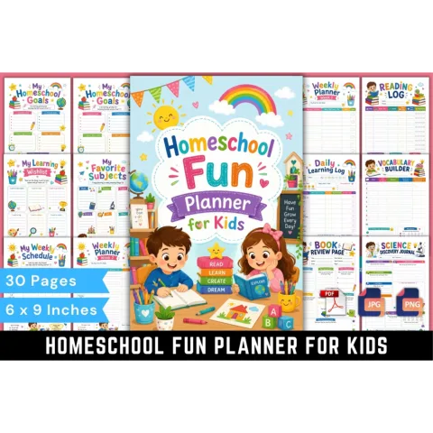 Homeschool Fun For Kids Planner