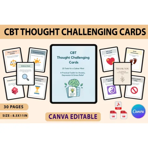 CBT Thought Challenging Cards