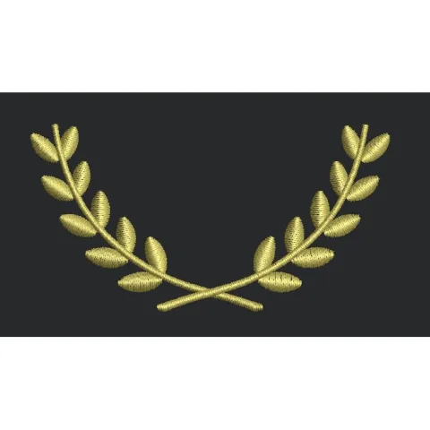 Golden Laurel Embroidery Design