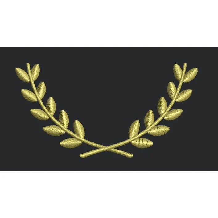 Golden Laurel Embroidery Design