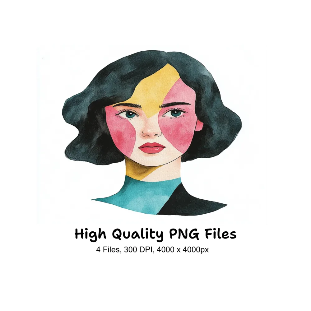 Stylish Portraits Clipart Bundle