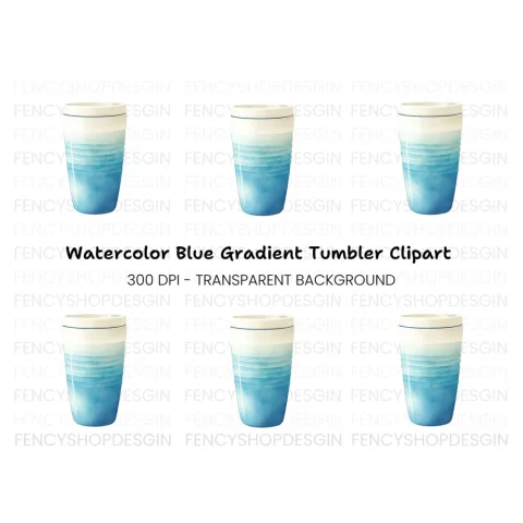 Blue Travel Clipart Bundle