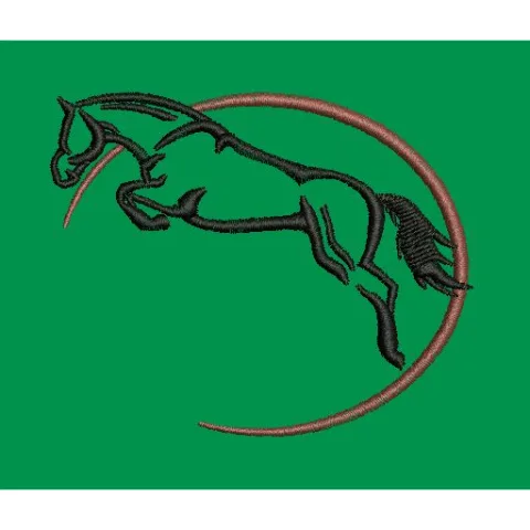 Equine Arc Leap Embroidery Design