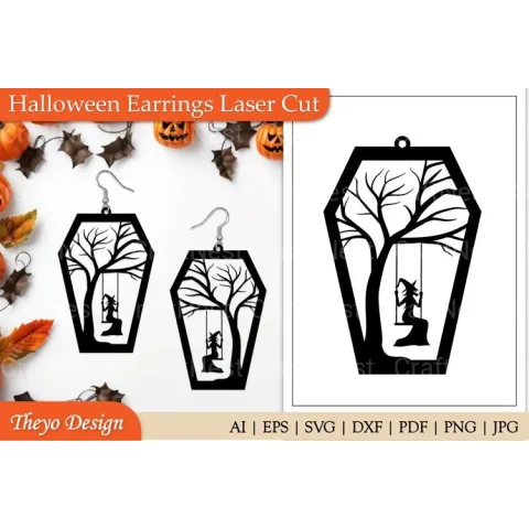 Halloween Earrings SVG Bundle