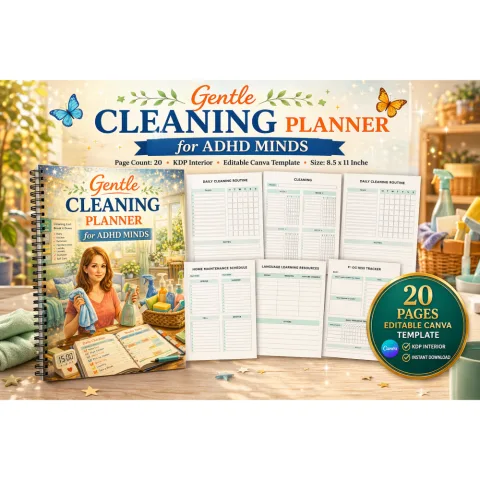 Gentle Cleaning for ADHD Minds Planner