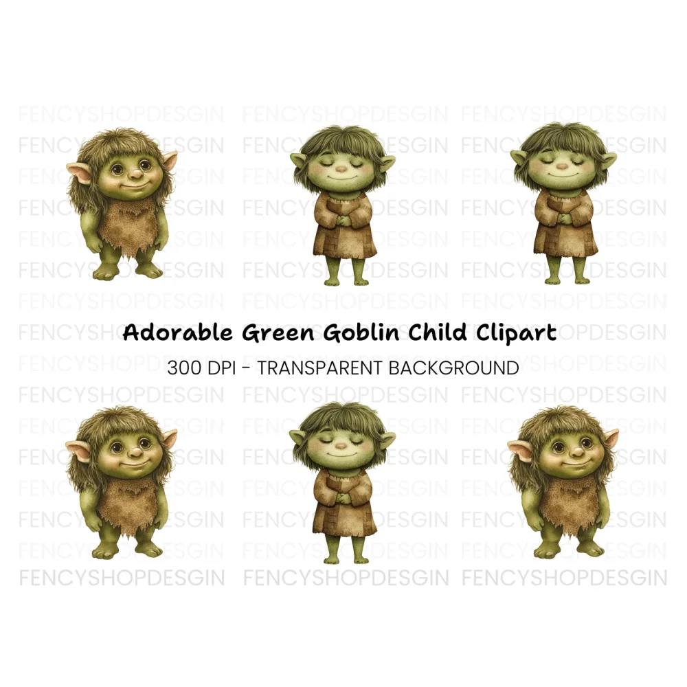 Cute Forest Trolls Clipart Bundle