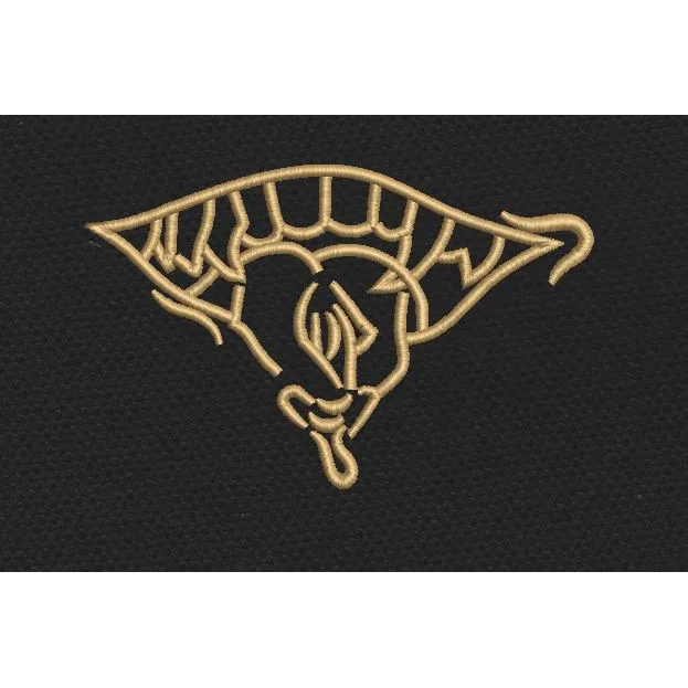 Gold Jaguar Panther Eye Outline Embroidery Design