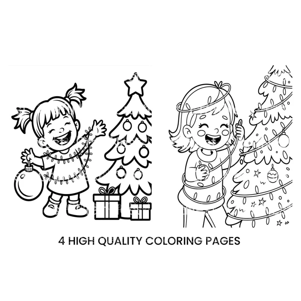Christmas Tree Decorating Fun Coloring Books