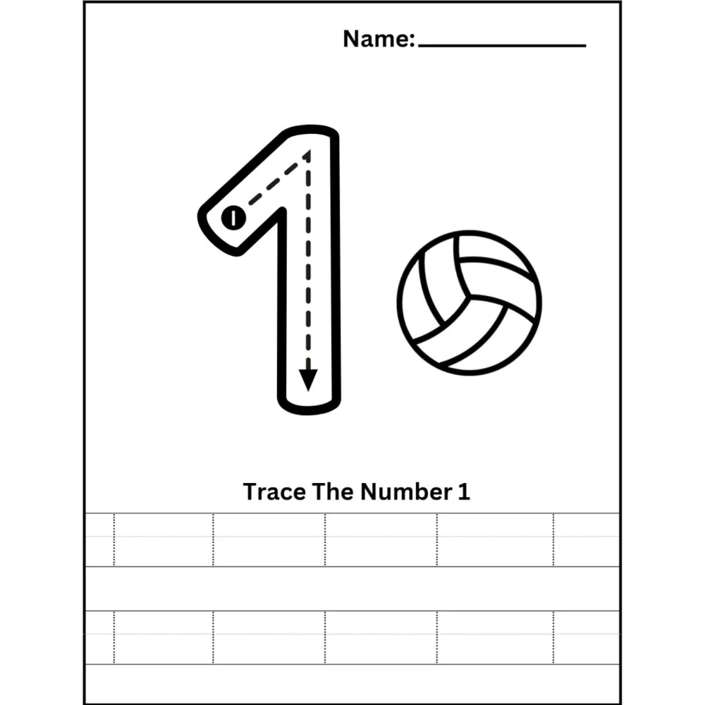 Trace the Number with Objects Worksheets