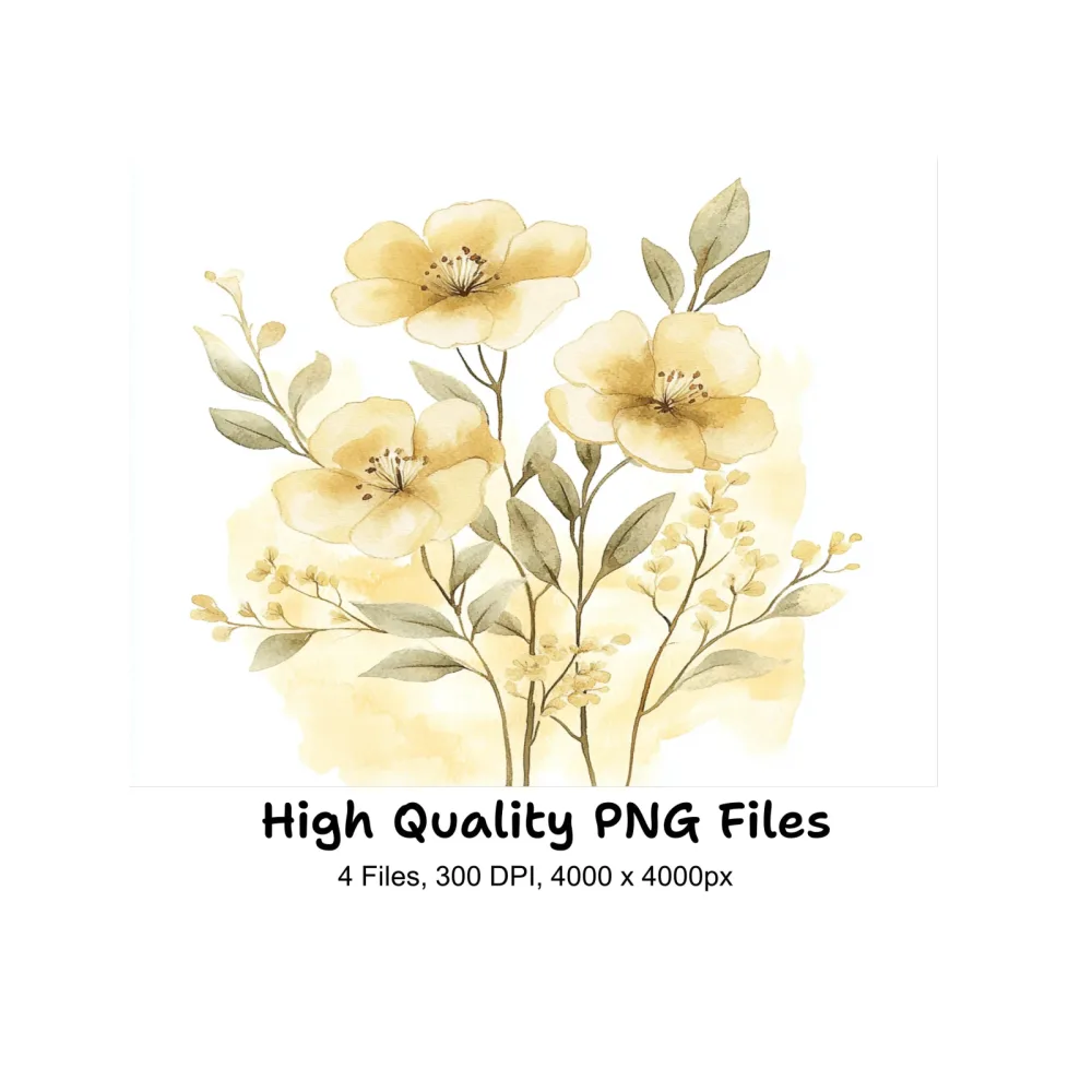 Elegant Floral Arrangement Clipart Bundle