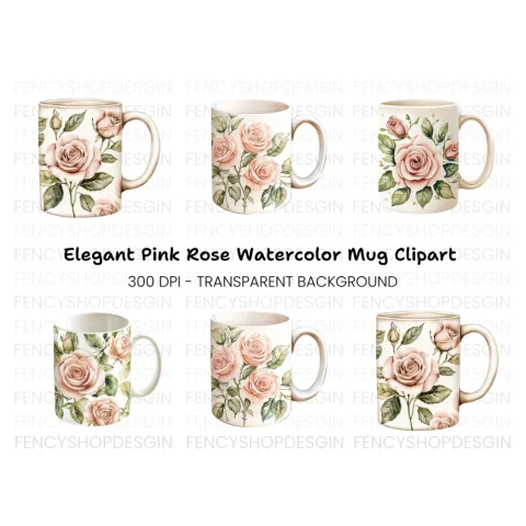 Elegant Rose Clipart Bundle