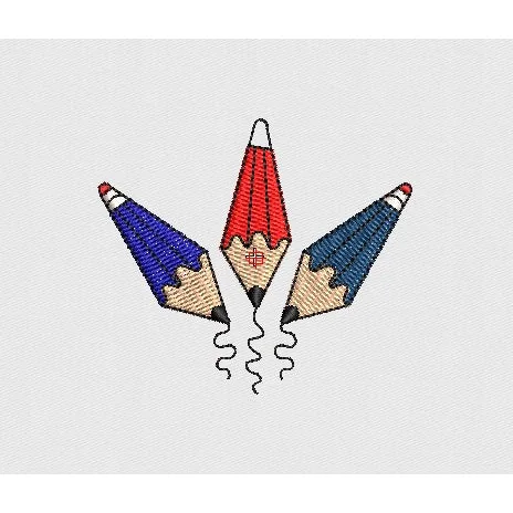 Pencil Embroidery Design