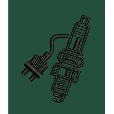Spark Engine Automotive Part Embroidery Design