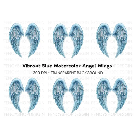Winter Angel Wings Clipart Bundle