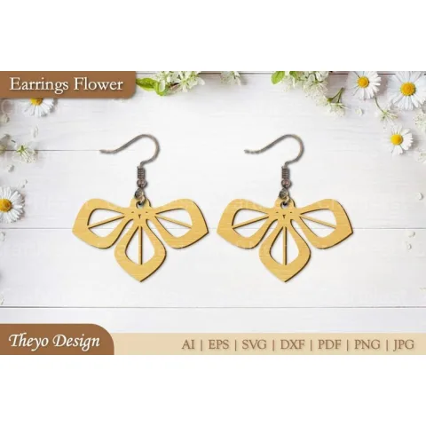 Flower Earrings SVG Bundle
