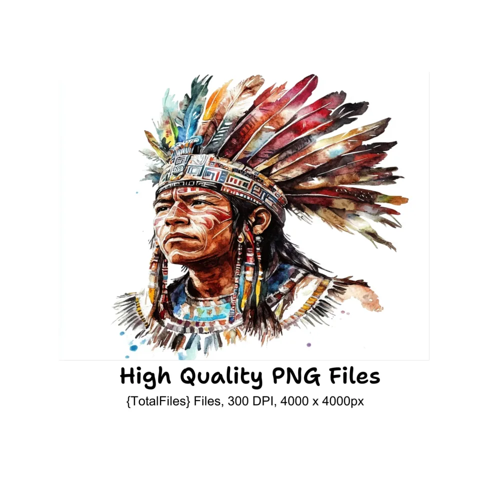 Native American Headdress Clipart Bundle