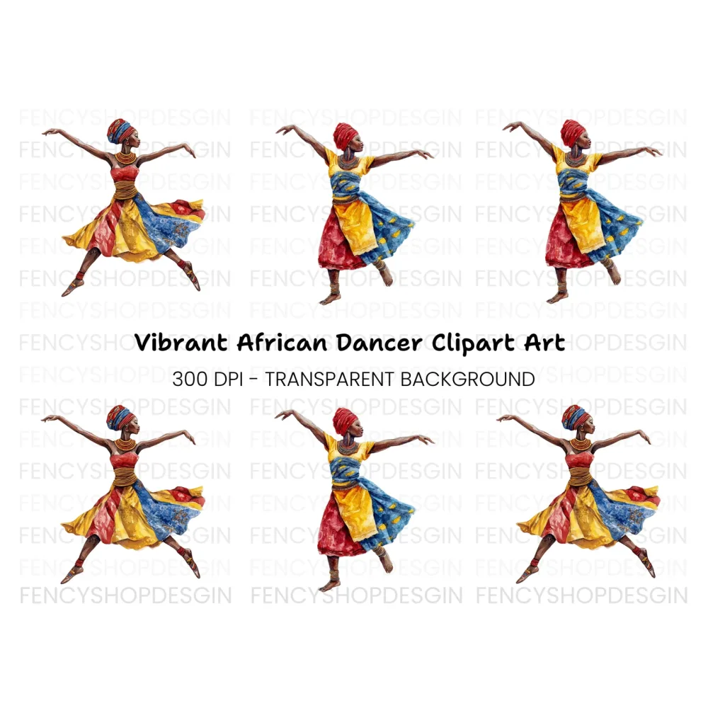 African Dancers Clipart Bundle