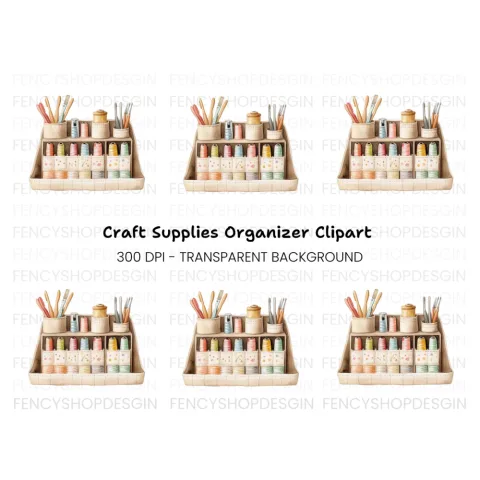 Craft Room Organizer Clipart Bundle