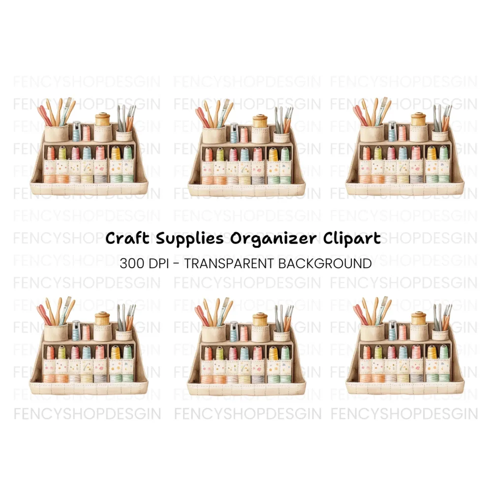 Craft Room Organizer Clipart Bundle