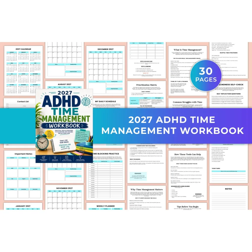 Adhd Time Management Workbook