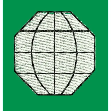 Geometric Latitude Sphere Embroidery Design