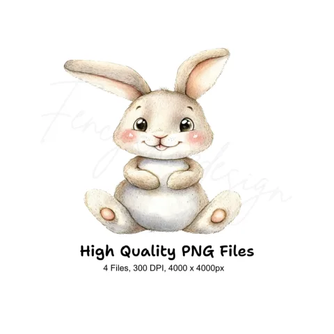 Cute Bunny Clipart Bundle