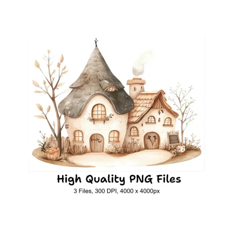 Whimsical Cottage Core Clipart Bundle