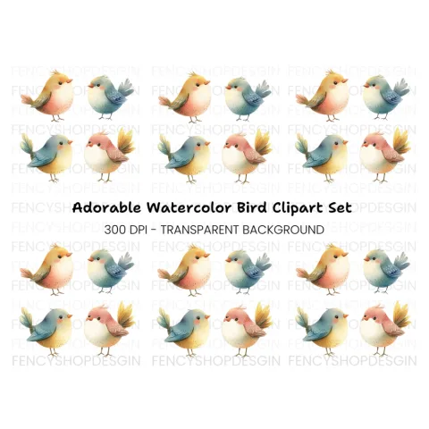 Charming Bird Clipart Bundle