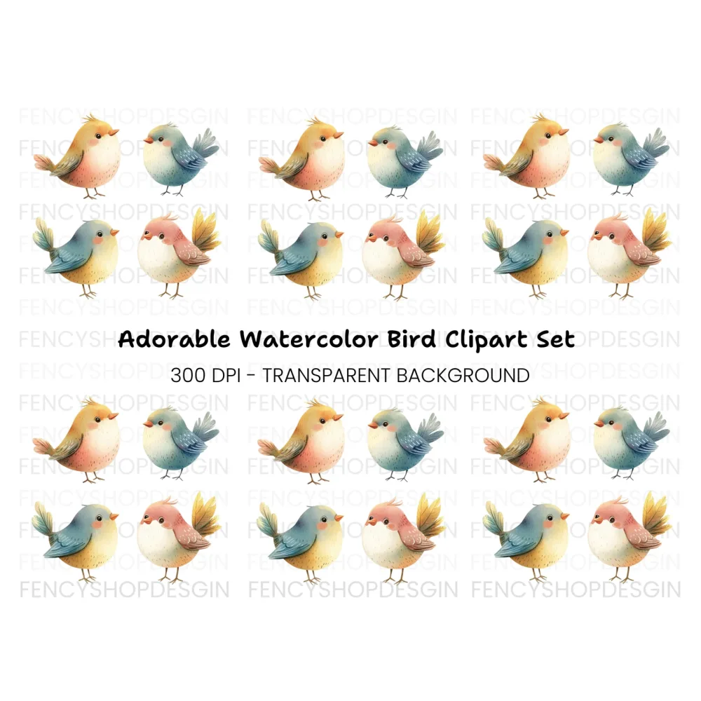 Charming Bird Clipart Bundle