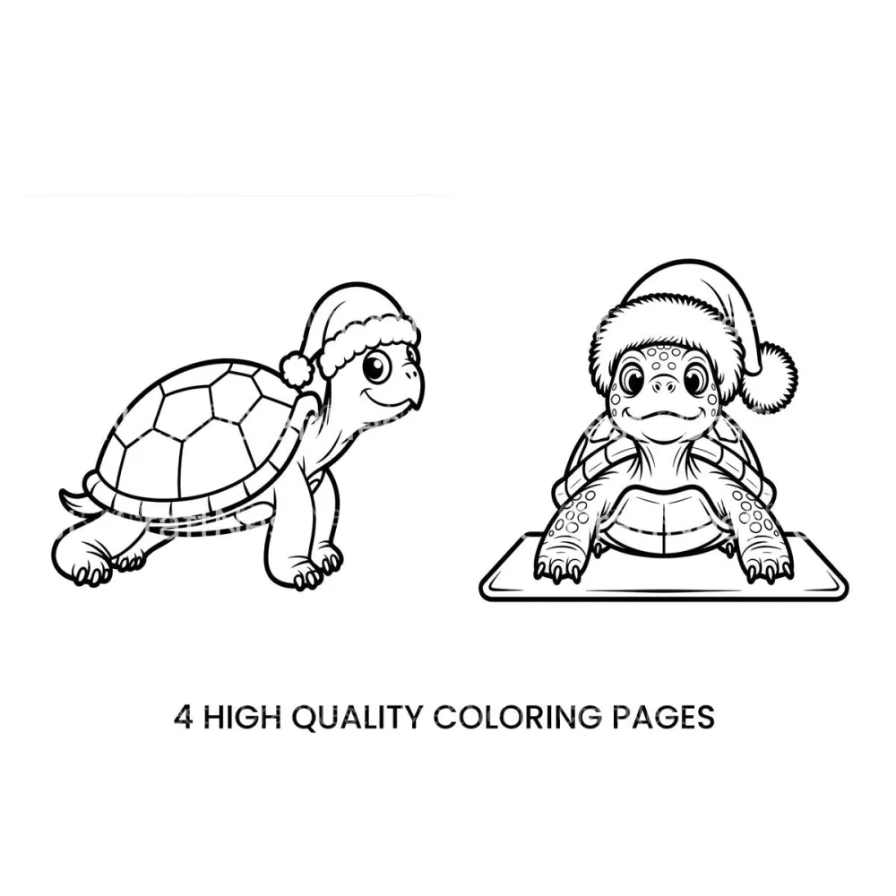 Christmas Turtle Coloring Books Coloring Books