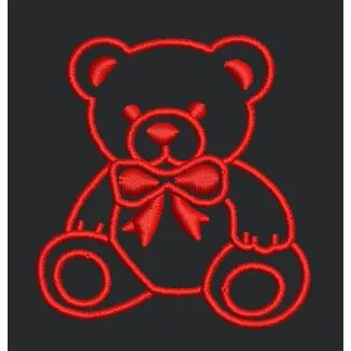 Red Taddy Embroidery Design