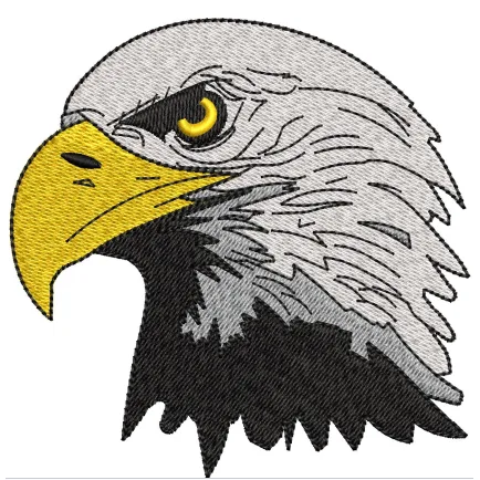 Eagle Face Embroidery Design