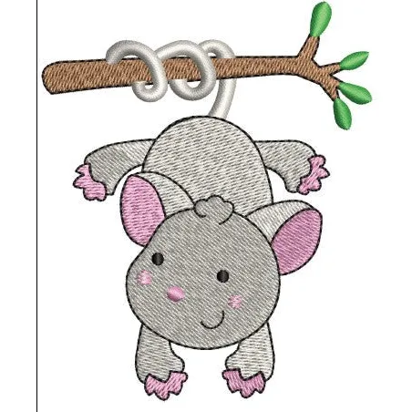Cute Elephant Embroidery Design
