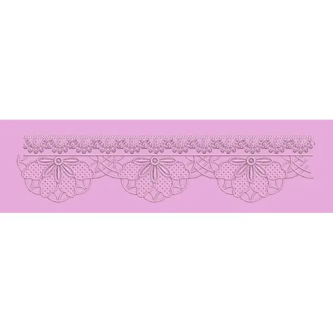 Scalloped Floral Lace Edge Border Embroidery Design