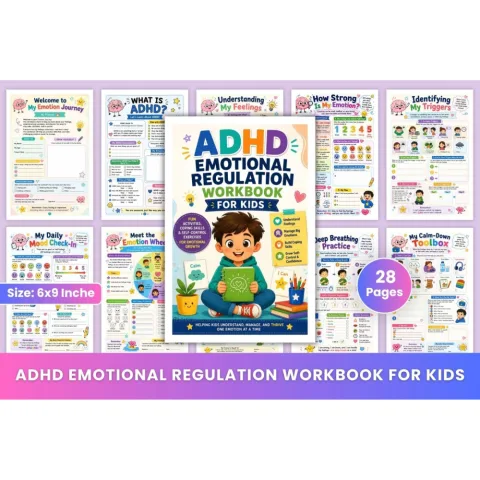Adhd Emotional Regulation For Kids Workbook