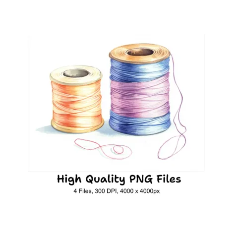 Thread Spools Clipart Bundle